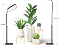 Poterra Grow Light for Indoor Plants, 6000K Full Spectrum Plant Lamp with Red Blue White LEDs, Foldable & Height Adjustable 9-25'' with Auto Timer 4/8/12Hrs